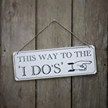 Ginger Ray This Way To The I Do's Wooden Wedding Sign, Decoration