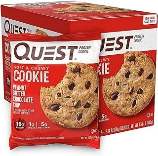 Quest Nutrition, Protein Cookie, Peanut Butter Chocolate Chip, 12 Pack, 2.04 oz (58 g) Each