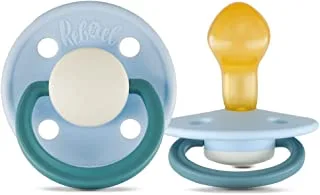 Rebael Fashion Natural Rubber Round Pacifier Size 2 - Baby 6M+ (1-pack) - Cold Pearly Snake