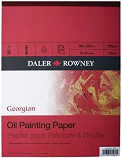 Daler Rowney Georgian Oil Painting Pad 12-Sheets, 20-Inch x 16-Inch Size