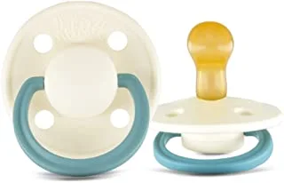 Rebael Fashion Natural Rubber Round Pacifier Size 1 - Baby 0-6M (1-pack) - Frosty Pearly Snake