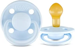 Rebael Mono Natural Rubber Round Pacifier Size 2 - Baby 6M+ (1-pack) - Tiny Sky
