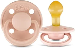 Rebael Mono Natural Rubber Round Pacifier Size 2 - Baby 6M+ (1-pack) - Baby Blush