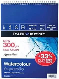 Daler Rowney 250gsm Watercolor Pad, 10-Inch x 7-Inch Size