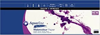 Daler Rowney 300 gsm Aquafine Watercolor Pad 12-Sheets, 24 cm x 68 cm Size