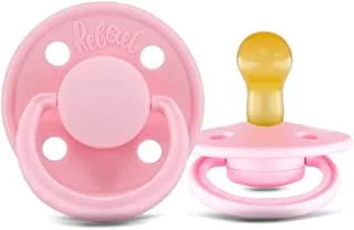 Rebael Mono Natural Rubber Round Pacifier Size 1 - Baby 0-6M (1-pack) - Sweet Pink