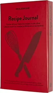 Moleskine Passion Journal ، وصفة ، غلاف صلب ، كبير (5 × 8.25 بوصة) أحمر قرمزي ، 400 صفحة