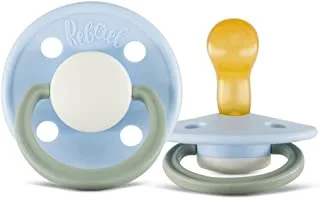 Rebael Fashion Danish Natural Rubber Dummy, Cold Pearly Dolphin, Size 1 (0-6 Months)