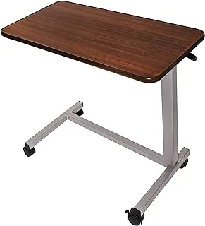 Vaunn Medical Adjustable Overbed Bedside Table With Wheels (Hospital and Home Medical Use)