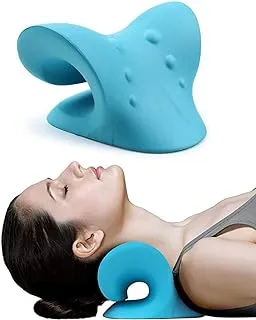 Neck and Shoulder Relaxer, Cervical Traction Device for TMJ Pain Relief and Cervical Spine Alignment, Neck Stretcher Pillow, Chiropractic Pillow Neck Stretcher with Massage Point for Muscle Relax