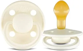Rebael Mono Natural Rubber Round Pacifier Size 2 - Baby 6M+ (1-pack) - Champagne