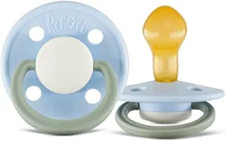 Rebael Fashion Natural Rubber Round Pacifier Size 2 - Baby 6M+ (1-pack) - Cold Pearly Dolphin