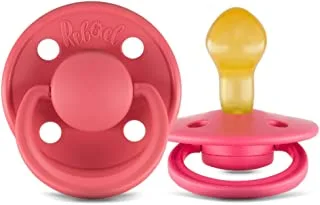 Rebael Mono Natural Rubber Round Pacifier Size 2 - Baby 6M+ (1-pack) - Salmon