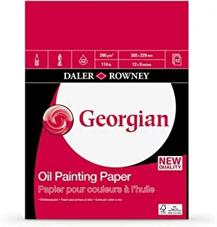 Daler Rowney Georgian Oil Painting Pad 12-Sheets, 12-Inch x 19-Inch Size