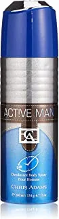 Chris Adams Perfumes Active Man Pour Homme Deodorant Body Spray For Men, 200 ml