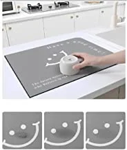 Super absorbent soft non-slip quick Dish Drying Mat for Kitchen Countertops(58x38cm)