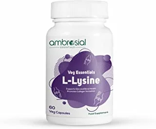 Ambrosial L-lysine 60 Veg Capsules (Pack of 1-60 Capsules)