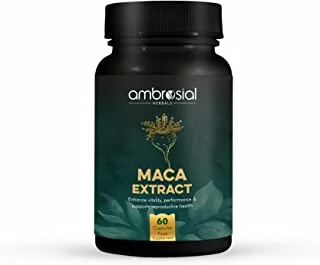 Ambrosial Maca Extract 60 Veg Capsules (Pack of 1 - 60 Capsules)