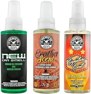 Chemical Guys AIR_301_04 New Car/Leather/Stripper Scent Sample Kit (4 oz) (3 Items)