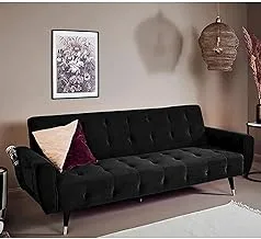 Regal in house montella 2 in 1 sofabed linen upholstered - black