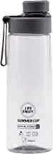 Royalford 700ml Water Bottle- RF11114 Plastic Bottle with Strap Stylish Design Water Bottle for School, Office and Gym Leak-Proof, Eco-Friendly Black