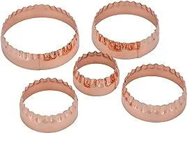 Royalford Round Shaped Cookie Cutter 5-Pieces Set, Pink