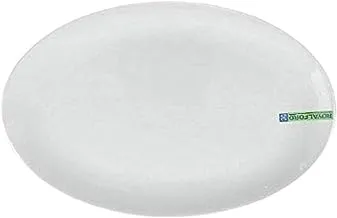 Royalford Porcelain Magnesia Oval Plate, White 10 inch Size, RF7987