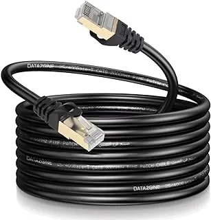 Datazone Cat8 Ethernet Cable,20M Heavy Duty High-Speed 26AWG Cat8 LAN Network Cable 40Gbps, 2000Mhz with Gold Plated RJ45 Connector, for Gaming and all LAN usage