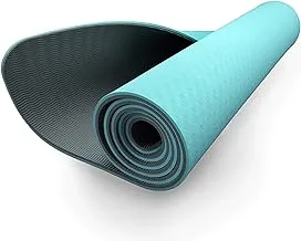 ZIVA Fitness Portable Non-Slip Dual Color TPE Yoga Mat for Stretching, Toning Workouts, Pilates, Core & Strength Training – 5mm. and 8 mm. - Multiple Colors