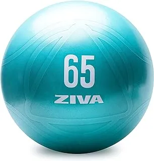 ZIVA Anti Burst Core Fitness Exercise Ball - Professional Grade Slip Resistant Yoga Ball for Stability Balance - Multiple Sizes, 55-75cm