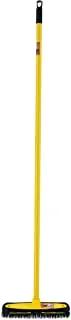 Royalford Floor Broom with a Long Handle Large and Wide Broom Head Compatible with All Floor Types, Green and Grey - RF11184