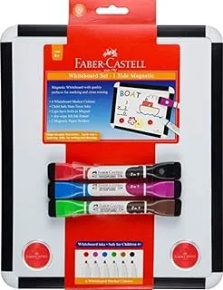 Faber-Castell Magnetic Whiteboard with 3 Twin Tip Markers