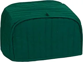 غطاء محمصة شريحتين عالمي من ريتز بريميوم ، 11.25 × 5.75 × 7 بوصة ، مبطن بالبوليستر والقطن ، واقي بصمات الأصابع ، غطاء جهاز فائق النعومة وغطاء غبار ، أخضر داكن