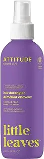 ATTITUDE Hair Detangler for Kids, Spray Bottle, Hypoallergenic Plant- and Mineral-Based Formula, Vegan and Cruelty-free, Vanilla & Pear, 240 ml, 8 Fl Oz