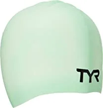 قبعة سباحة سيليكون خالية من التجاعيد بشعر طويل من TYR