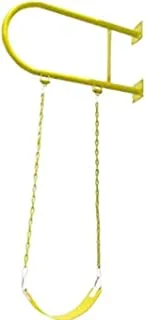 Funz Swing wall iron with swing seat and chains for outdoor activity Yellow color