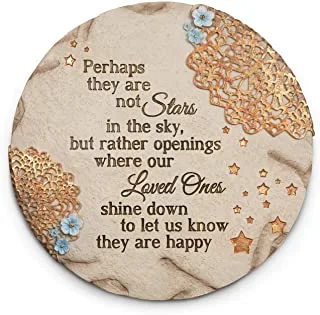 Pavilion Gift Company 19058 Light Your Way Memorial Garden Stone, 10-Inch, Stars in The Sky