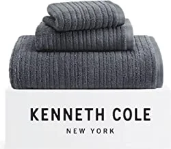 Kenneth Cole Reaction Quick Dry Towel Set, 3 Piece, Charcoal