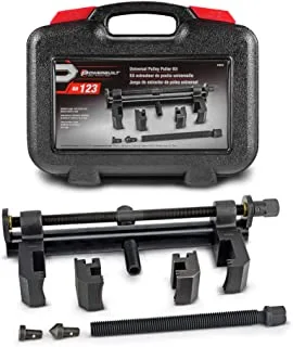 Powerbuilt Universal Pulley Puller Kit, Specialty Engine and Drive Train Tool Set, Remove Serpentine Pulleys, Service Car Vehicles, Storage Case 648443