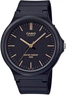 Casio Unisex MW-240-1E2VCF Classic Analog Display Quartz Black Watch, Blacl/Gold, Quartz Watch