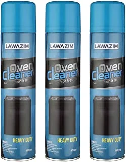 Lawazim Oven Cleaner Sprays Multicolour-3 Piece-Cleaning Solution to Stove Top Broiler Grill Cleaner Fume-Free grime Cleaner Self-Cleaning Degreaser Spray for Baked-on grease Burnt Food and Oven Stain