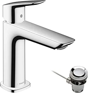 Hansgrohe Logis ComfortZone 110 Fine Single Lever Basin Mixer with Pop-Up Waste Set, Chrome