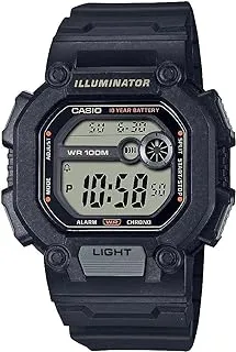 LED Illuminator 10-Year Battery Extra Long Band Countdown Timer Daily Alarm Full-Auto Calendar Men's Digital Sport Watch (Casio Model: W-737HX-1AV), Black, Sports, W737HX-1AV