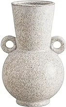 47th & Main Modern Glazed Ceramic Flower Vase for Home Décor, Large, Gray Speckled
