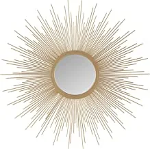 Madison Park Wall Décor Fiore Metal Sunburst Mirror for Living Room - Home Accent, Ready to Hang Bedroom Decoration, 14.5