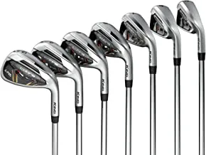 Cobra Golf 2022 LTDX Iron Set Satin Chrome-Gold Fusion (Men's, Right Hand, KBS Tour 90, Reg Flex, 5-GW)