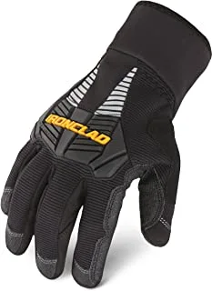IRONCLAD COLD CONDITION GLOVES - Rated to 40° Cold, Cold Weather, Windproof, Water Repellant Gloves, Safety, Hand Protection Gloves Black Small