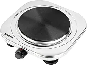 Geepas Stainless Steel Single Hot Plate, Indicator Light, GHP32023 1500W, Adjustable Temperature Control, Overheat Protection,2 Years Warranty, Silver