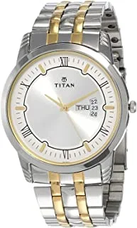 Titan Men's Quartz Watch with Analog Display and Stainless Steel Bracelet 1774BM01