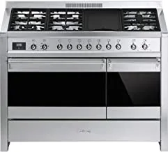 Smeg Opera A3-81 120cm Dual Fuel Range Cooker - Stainless Steel
